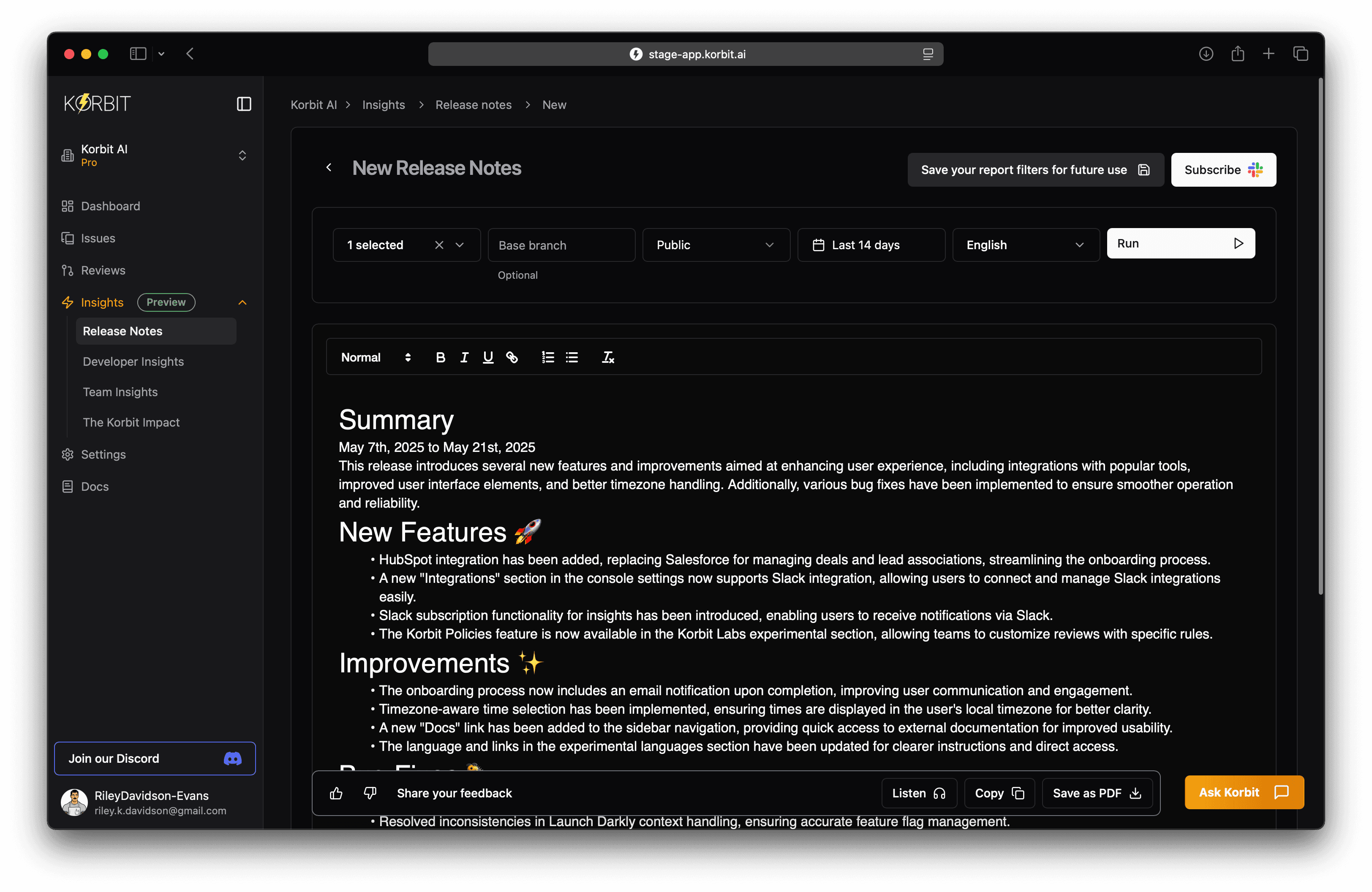 Release Notes